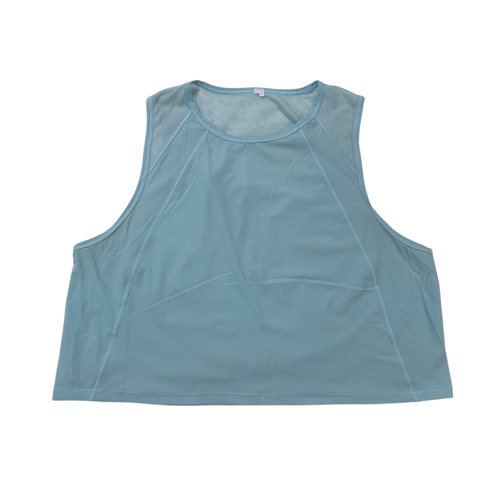 Lululemon Sculpt Tank Top Blue *Cropped Sleeveless Athletic Women size 12/14